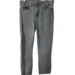 Pistola Gray Wash Skinny Jeans Raw Hem Stretch Denim Modern Trendy 26 US